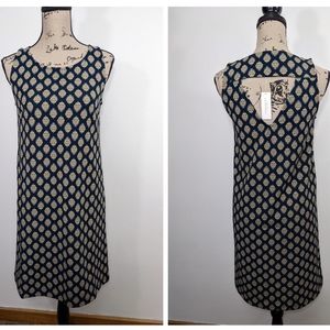 NWT Banana Republic Dress XS Womens Blue Cutout Back Sleeveless Shift